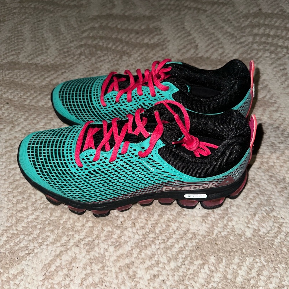 Reebok Women's Turquoise and Pink Athletic Shoes